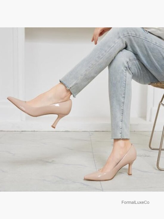 Closed Toe Pointed Toe Kitten Heel Wedding Pump Shoes Prom Work Office Pumps
